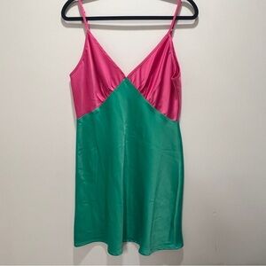 Peppermayo Pink and Green women’s Dress Y2K Girly Colorblock Bright